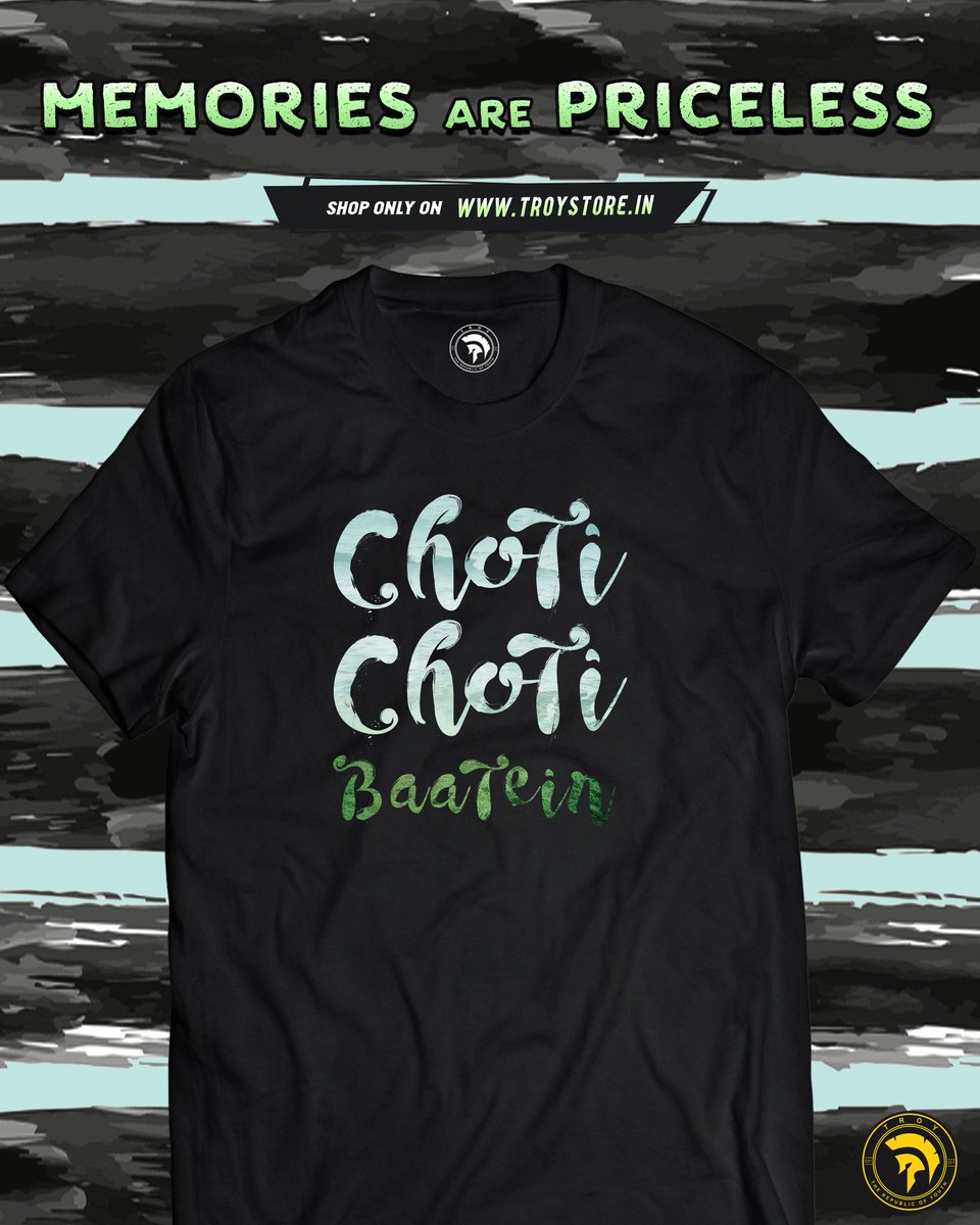 troy_store's tweet photo. Choti choti baatein 💬
Shop here : https://t.co/EbQIckeGwW
#ChotiChotiBaatein #chotichotibaatein #MaharshiFirstSingle #Maharshi https://t.co/1QohOoUR6v