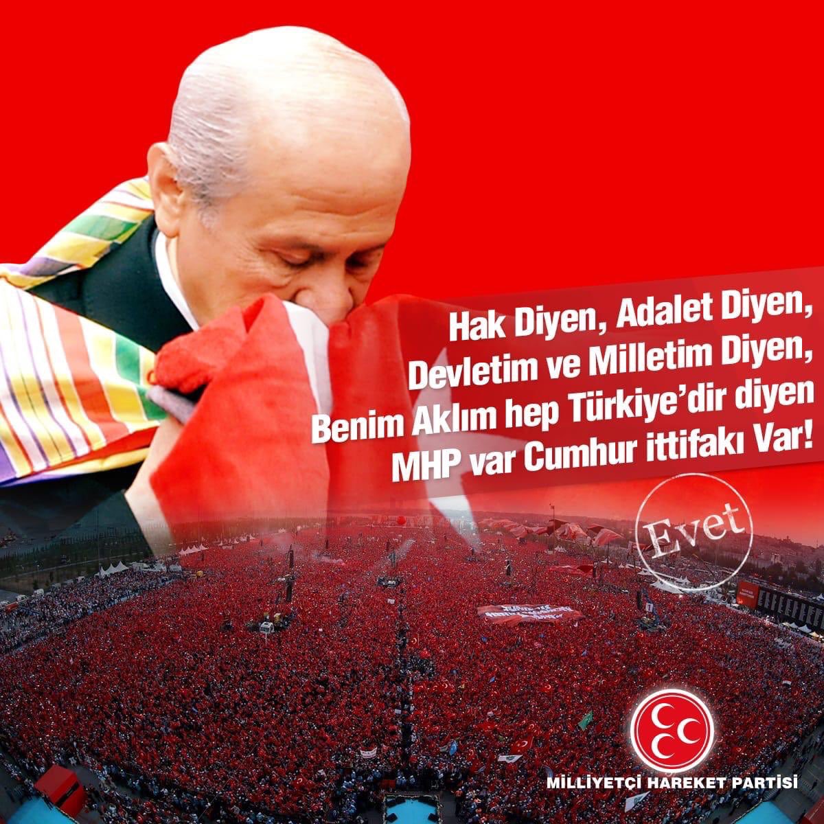 UlviYonter's tweet photo. Hak Diyen, Adalet Diyen, Devletim Ve Milletim Diyen, Benim Aklım Hep Türkiye'dir diyen MHP Var, Cumhur İttifakı Var... https://t.co/2OjxPlOhUK