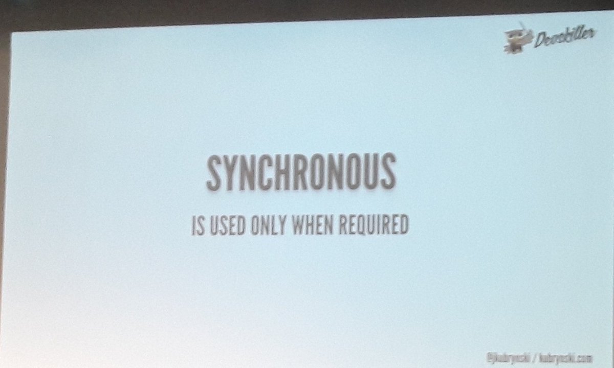 gmuraczewski's tweet photo. @jkubrynski o komunikacji w systemach rozproszonych @boilingfrogspl #boilingfrogs19 https://t.co/CDFiCBXzwJ