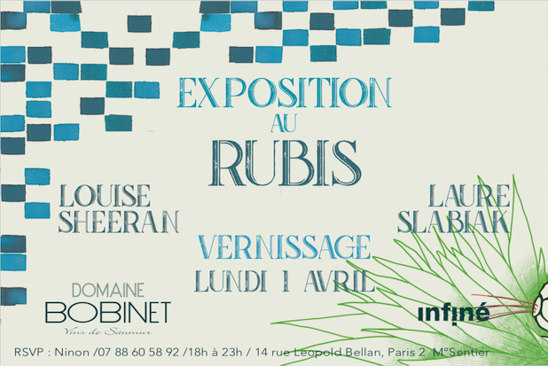 domaineBobinet's tweet photo. #DEGUSTATION (sur invitation) des vins du @domaineBobinet lors du #VERNISSAGE des oeuvres de Laure Slabiak et Louise Sheeran au Rubis (@LeRubisParis). Mise en musique par Yannick Matray (Label @Infinemusic). Buffet accords mets et #vins
Contact Presse : ninon.desenilhes@gmail.com https://t.co/DNQgsjlUQ6