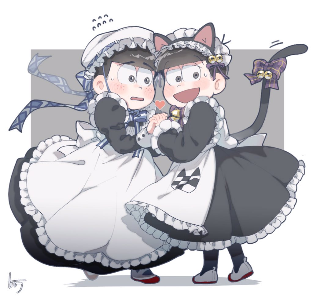 この2人にもメイド服着てほしかったので自給自足🍹 