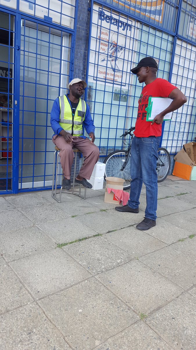 EFFward124 Capable Chairperson.
He taught me that isn't just about filling the door2door sheet, Is more about selling the Gospel of the EFF. 
#EFFEasternCapeRally 
#EFFWesternCapeRally 
#EFFNorthernCapeRally 
#VoteEFF 
#SaturdayThoughts