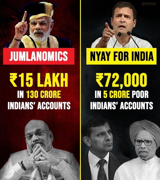 DrLuttapi's tweet photo. Rahul Gandhi does not sell Jumlas . As the next Prime Minister of India, Rahul will fulfil the promise of #NyayForIndia 
#RahulForYoungIndia 
#RahulGandhiForPM 
#CongBasicIncomeVow https://t.co/sLgsqhFfql