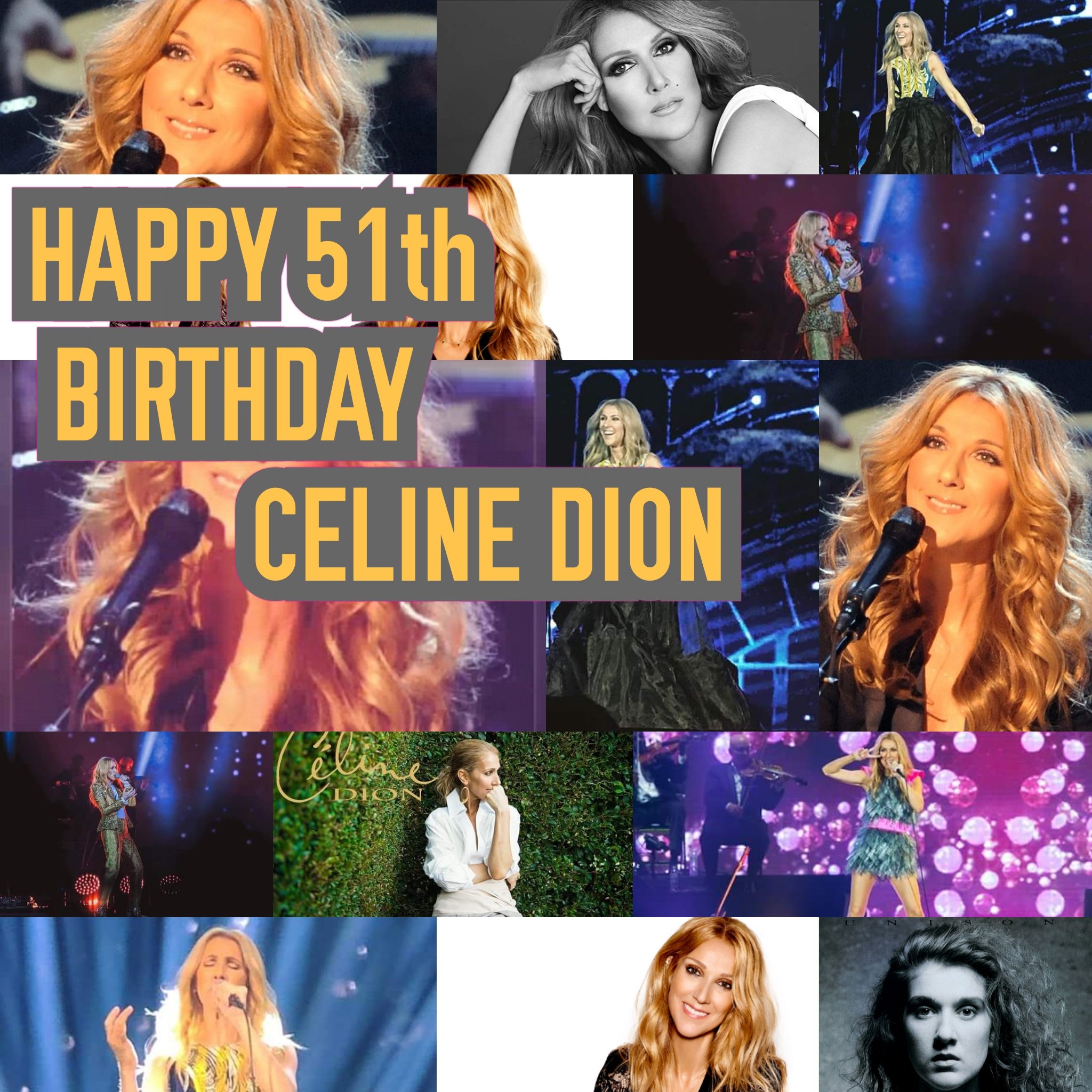 Happy 51st birthday celine dion
God bless you and more blessings to come for you and your family      