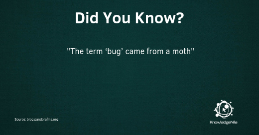 KnowledgeNile's tweet image. #ComputerBug #Moth #softwarebug