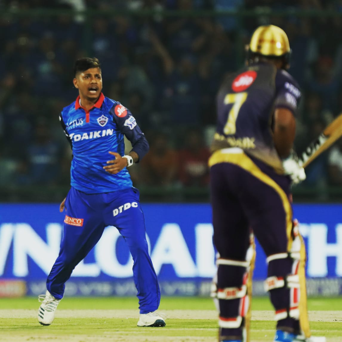 DelhiCapitals's tweet photo. The perfect start! 😍

How many wickets will @IamSandeep25 take in his spell?

#DCvKKR #ThisIsNewDelhi #DelhiCapitals #IPL #IPL2019 https://t.co/dwfGvmCOnv