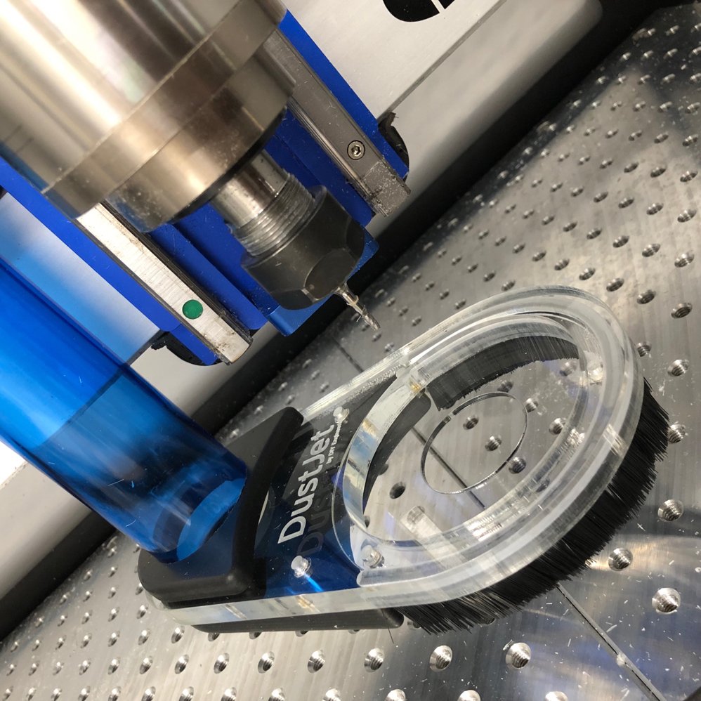 DIY_Engineering's tweet photo. I'm a stickler for detail, blue acrylic vacuum tube to match the #beavercncHDZ #shapeoko3 #carbide3d #dustjet pat.pending https://t.co/VYVd0AtJaB