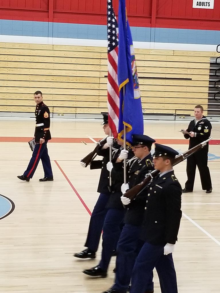 Color Guard nailing it. Sioux Falls