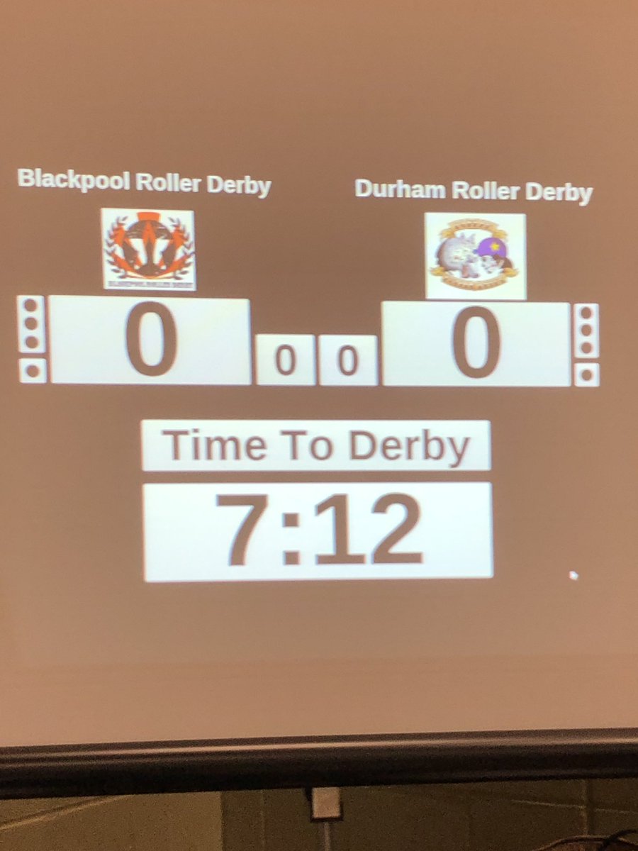 Next up is <a href="/BlackpoolDerby/">BlackpoolRollerDerby</a> vs @durham ! <a href="/BritishChamps/">(NOT) SARAYA.</a>