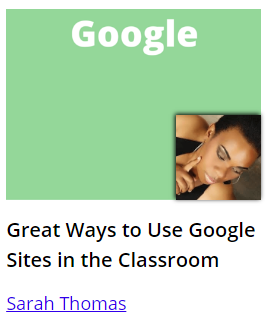 SimpleK12's tweet photo. “Great Ways to Use Google Sites in the Classroom” with @sarahdateechur starting now! https://t.co/gOPPbuPZ38 #freepd #google #teachertraining #sk12 https://t.co/azlfWixE84