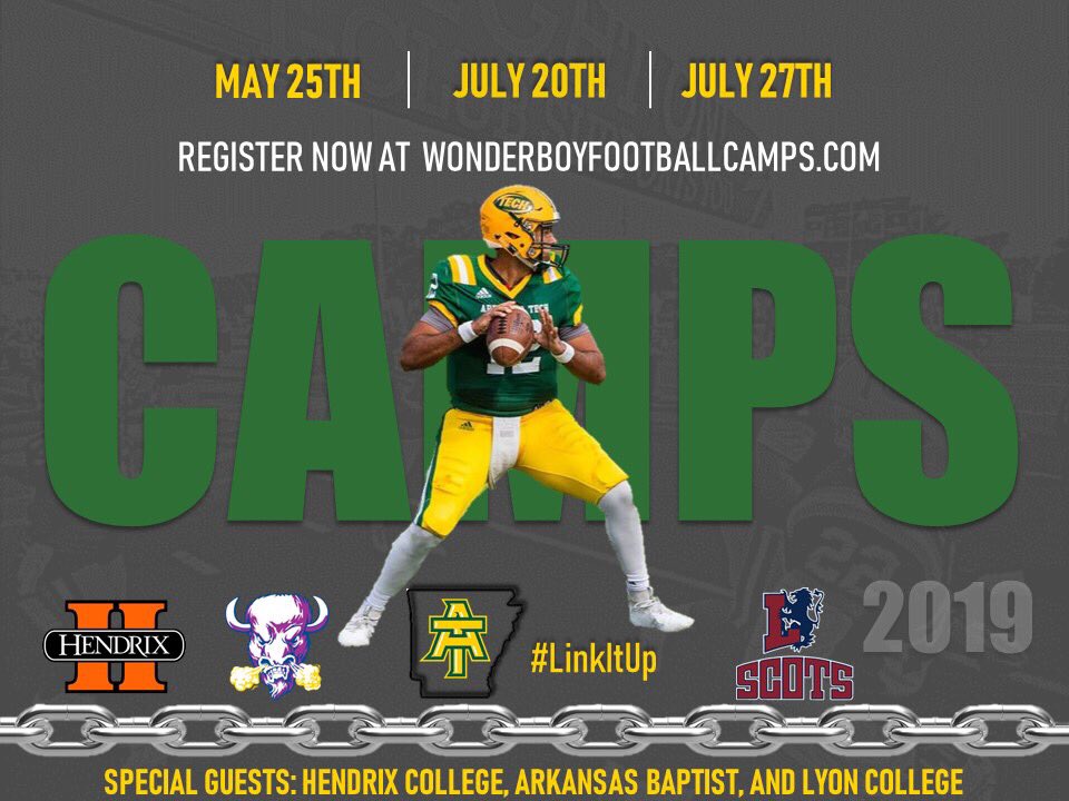 🚨 Prospect Camp Dates:
🗓 May 25, July 20, July 27
📝 Sign up and Pre-Register at wonderboyfootballcamps.com 
📍 Come join us in RussVegas this summer 💯 #FightOn #LinkItUp