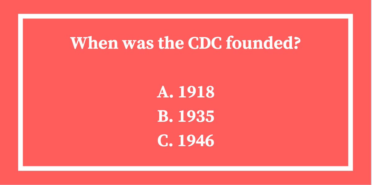 Consultant360's tweet photo. Reply to this tweet if you know the answer! See the answer here: https://t.co/zAh7r6qHjt #CONtrivia #medicaltrivia #CDC #medicalhistory https://t.co/Q566FFA4KG