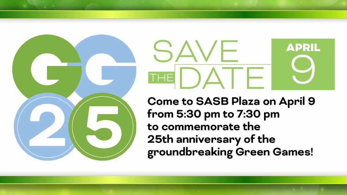 HousingCarolina's tweet photo. Did you know it's the 25th anniversary of UNC's Green Games? Residence halls have been doing their part for the environment, and we want to celebrate it! 💚🌍 Come to SASB Plaza on April 9 to get in on the fun! https://t.co/sfMuTReuNm