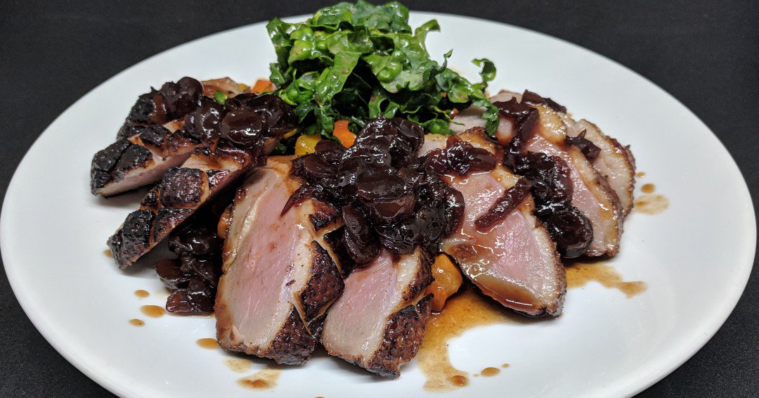 TheOriginalMKE's tweet photo. Smoked Pastrami cured duck breast is our favorites!  We love brandy glazed carrot and rutabaga, kale salad and porter cranberry reduction.

Spring is coming and we are giving the duck a makeover on 4/11, it will have ramps, asparagus, mushrooms and strawberries, are you excited? https://t.co/rQ1i1v52yf