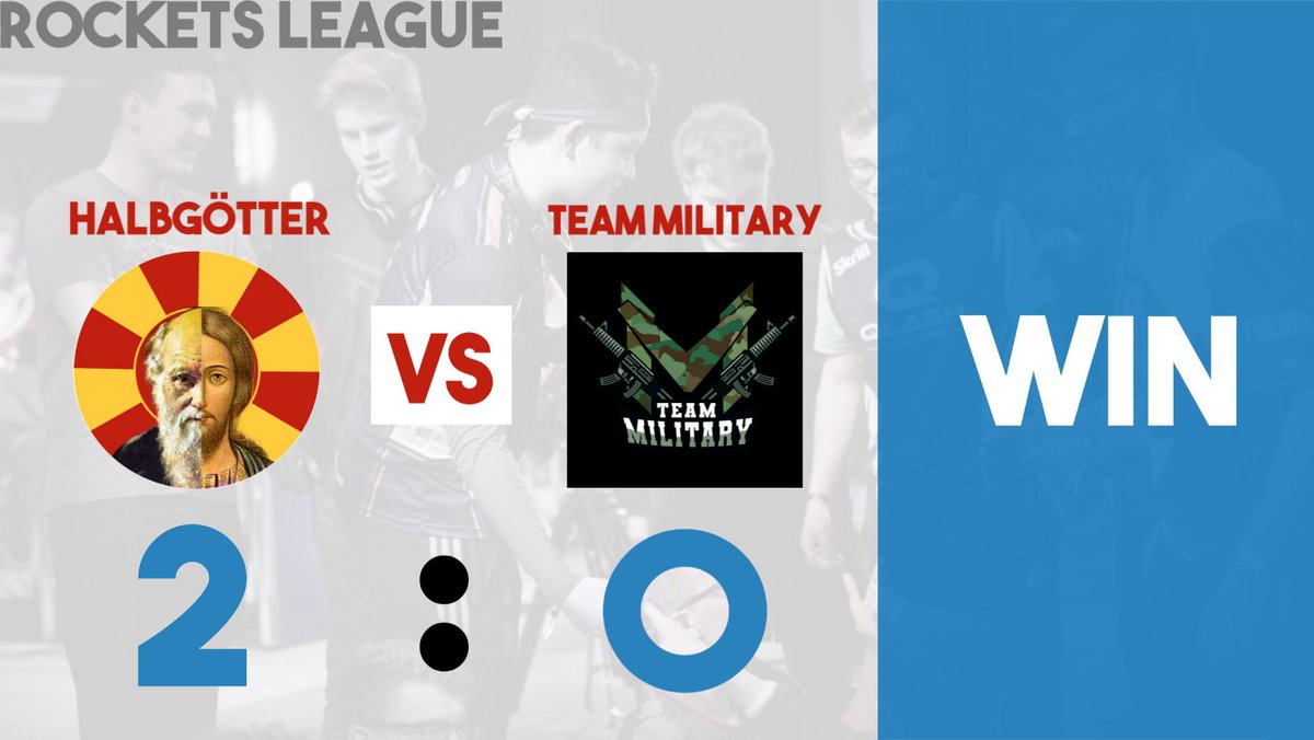 W for us in the Rockets League vs Team Military today 🍾🎉

We will now advance to the Quarterfinals 

2 - 0 [3-2:2-1]

MVP: <a href="/bebbefan/">bebbefan</a> going 7-0