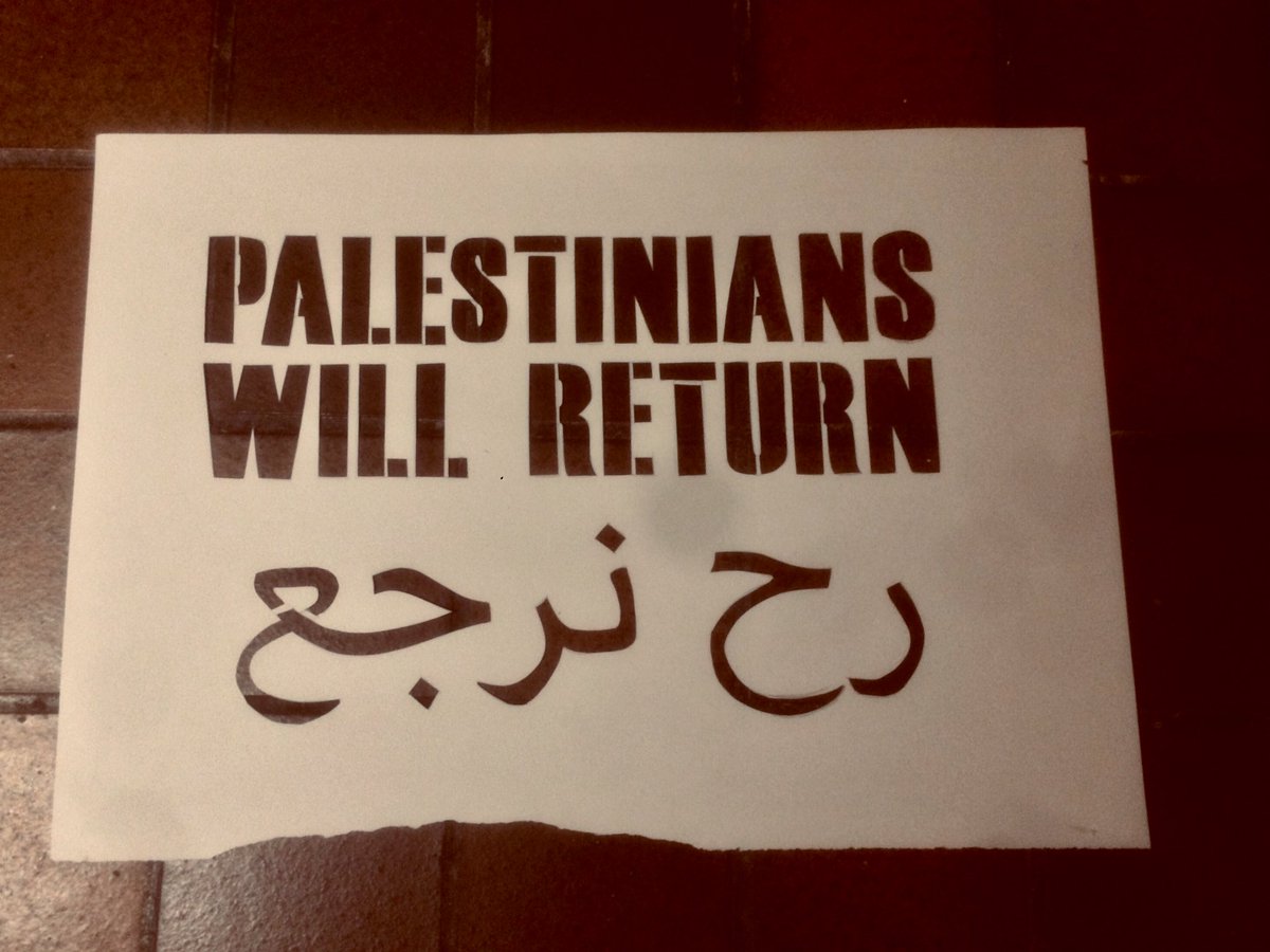 Stencil ‘Palestinians will return’