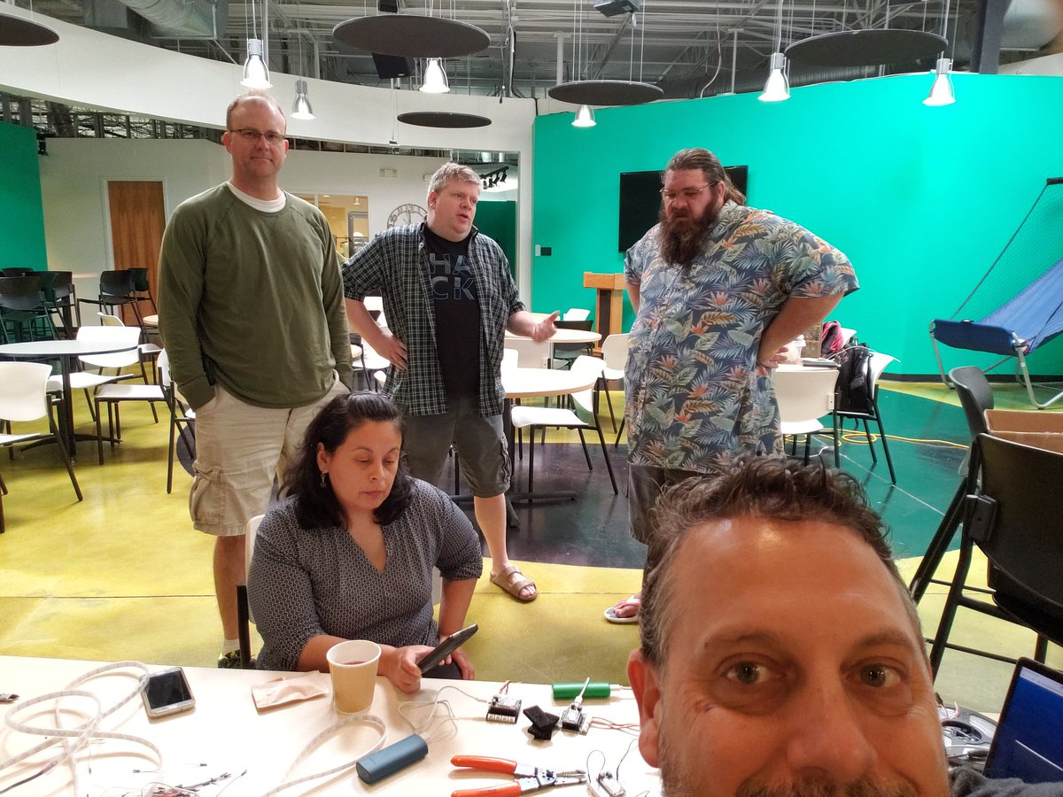 Special thanks to @JeremyThePrintr for another amazing <a href="/CharlotteIoT/">Charlotte IoT</a> hackathon!  Thanks to <a href="/markingle/">Mark Ingle</a>, @FJCBL and the amazing #IoT #STEM team!   We are building an engaging game for <a href="/CLTMakerFaire/">CLT Maker Faire</a> using mesh network and devices from <a href="/particle/">Particle</a>!