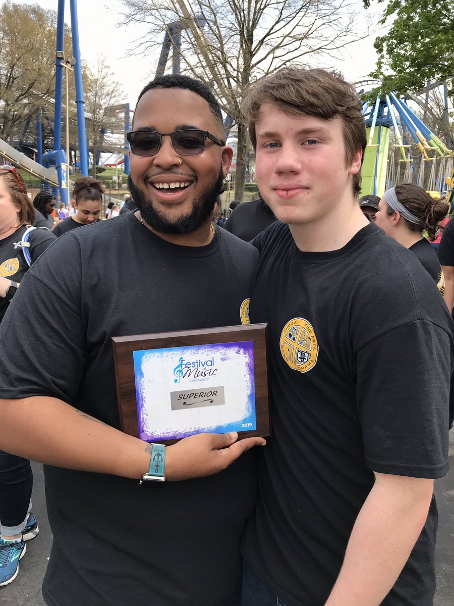 At <a href="/Carowinds/">Carowinds</a> for the Festival of Music competition with my HS choir and we got the highest rating, SUPERIOR! Celebrating in the park. #carowinds #highschoolchoir #superior #festivalofmusic <a href="/HornetWghs/">WGHS Hornet Nation</a>