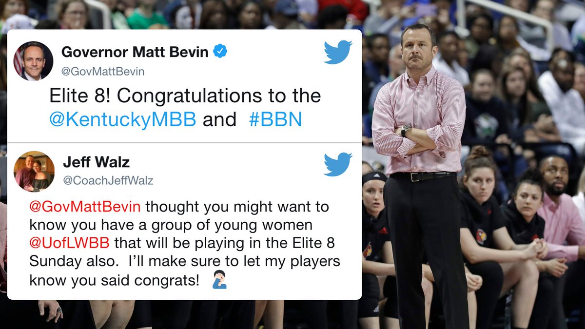 espnW's tweet image. Friendly reminder from Jeff Walz:

STOP 👏 FORGETTING 👏 ABOUT 👏 WOMEN'S 👏 SPORTS 👏