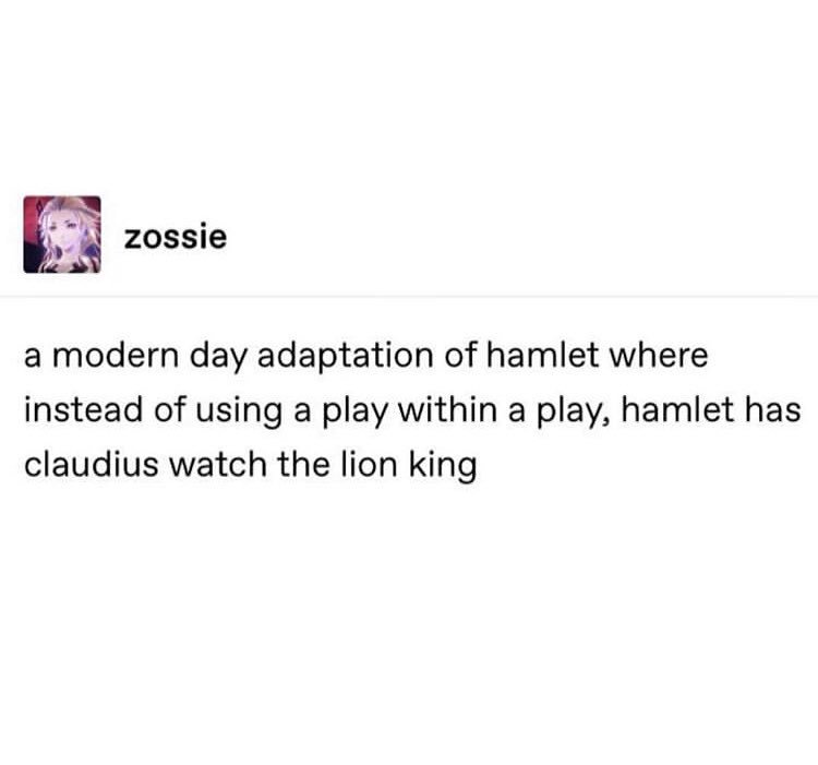 amandaschimmel1's tweet photo. just a lil throwback to hamlet #laylit19 #memedrop https://t.co/0gAqNOMduZ