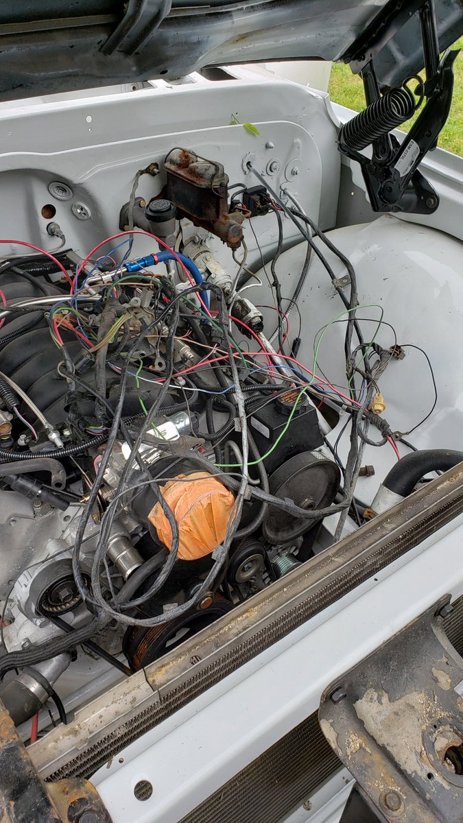 shannonc30's tweet image. Started a new project for a buddy on his 72 Chevy short bed. Complete rewire inside out, front to back. He did an LS3 swap with a 6 speed manual. I'm doing all the electrical work to get it running and driving. #chevy #LSpowered #classictrucks