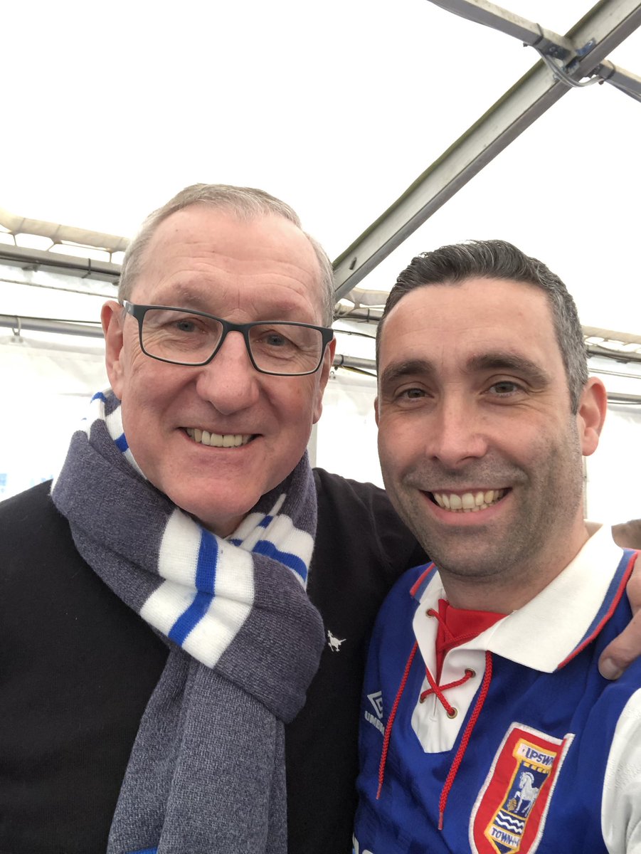 kevgower's tweet photo. Despite the result, Had the best day @IpswichTown with some absolute legends @jasondevos @Milts25 @RussellOs5 Hermann Hreidarsson and Terry Butcher #iceman #milts #ITFC #northstandneverstoppedsinging https://t.co/oaCPmmlbXO
