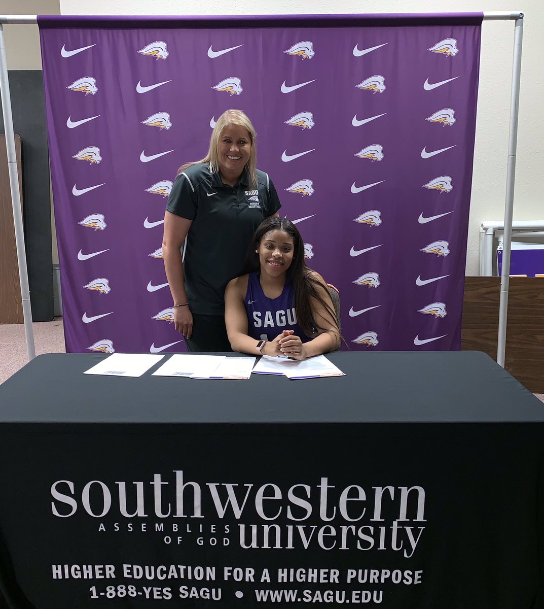 It’s OFFICIAL!! Welcome Alexis Casher to the SAGU Women’s basketball program!
