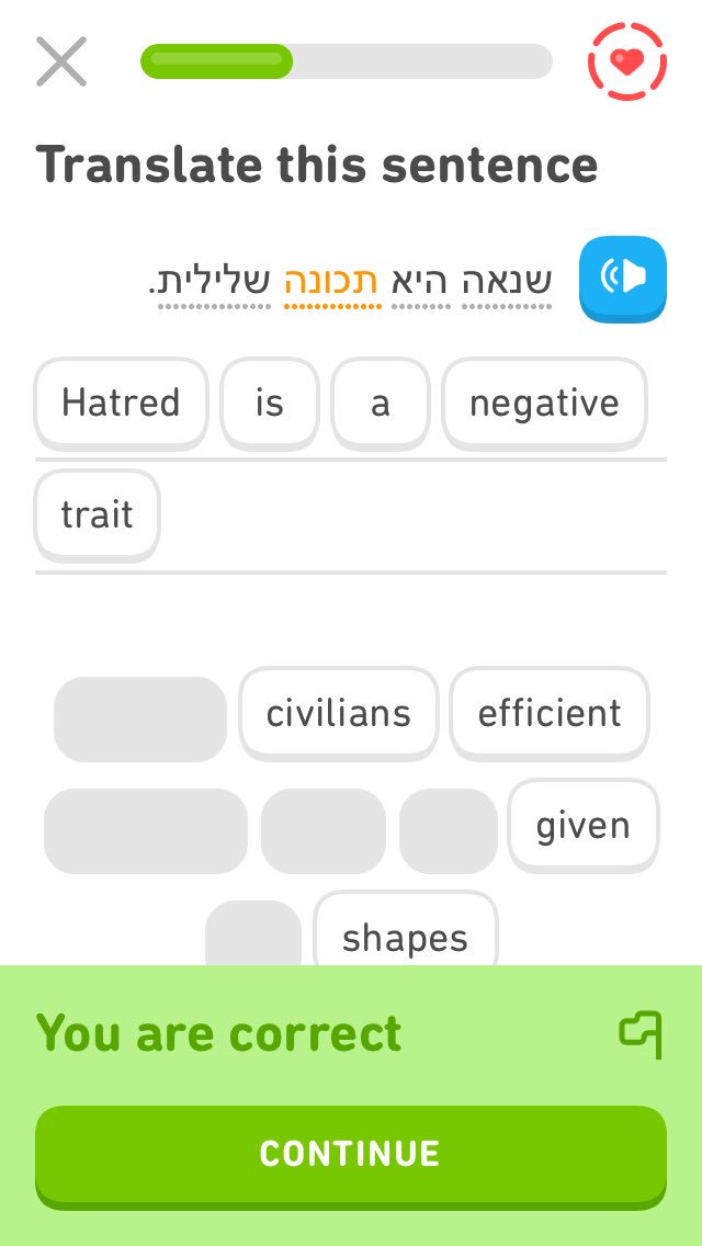 Glad we agree on that, Duolingo