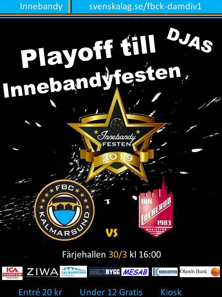 Sitter i Färjehallen och njuter. Jag, @sofianyblom och @fbcuf16 har vunnit playoffet till innebandyfesten. Vi ses i Växjö den 19-21/4. @JASbloggen @BarometernSport @sporten_ob #fbcudjas @FBCKalmarsund