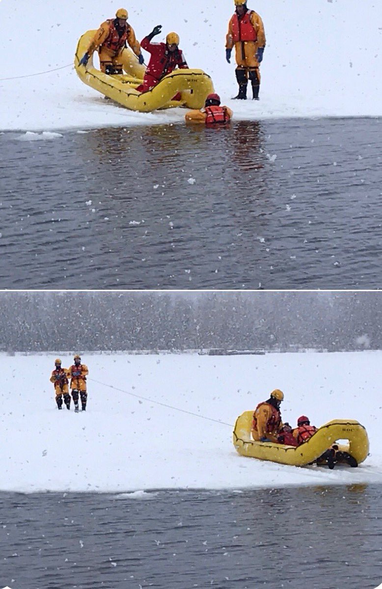 ChiefRyanMFDPFD's tweet image. Joint ice/water training with MFD and PFD members.  Great Municipal co-operation.