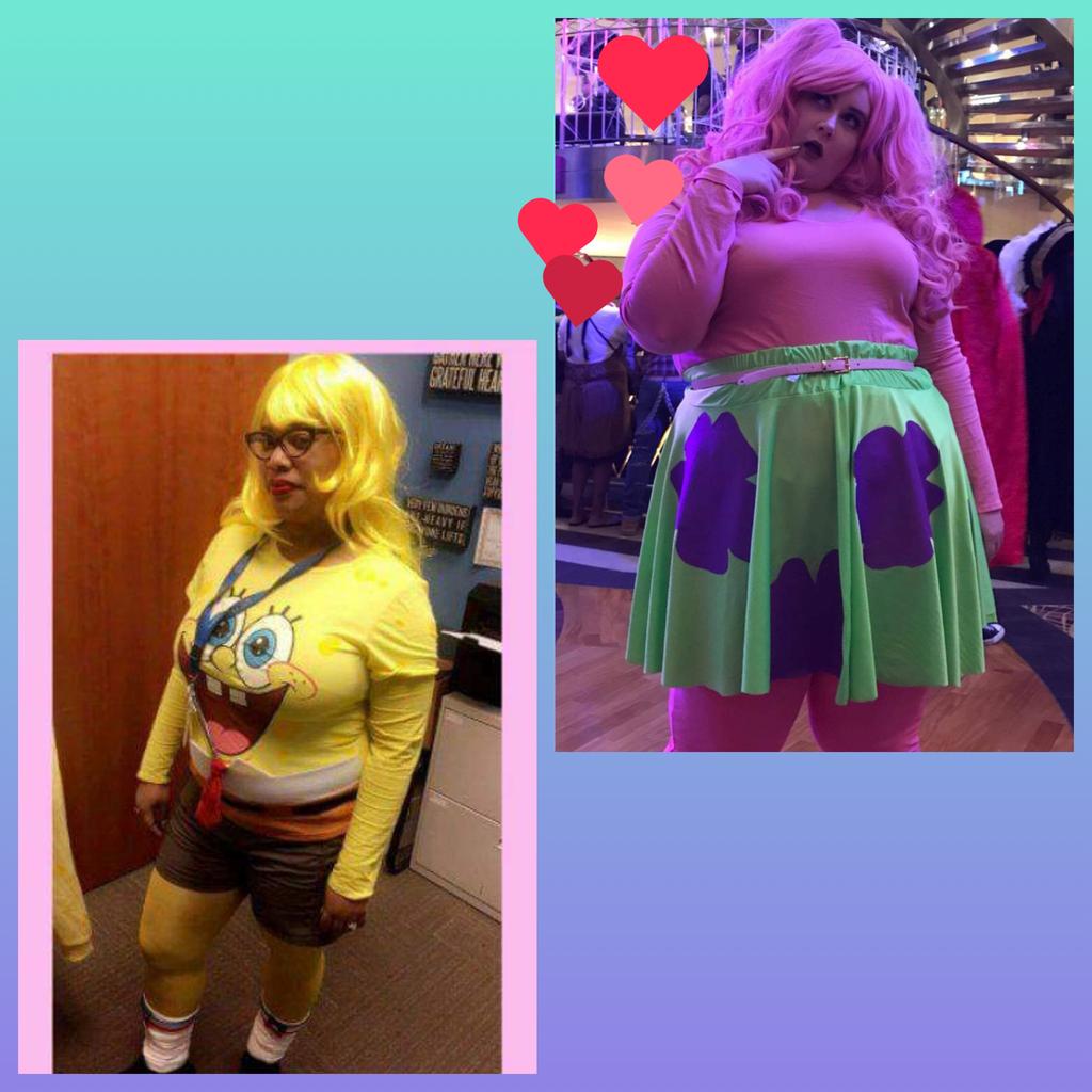 LyteSkinHawkins's tweet photo. Late Post ๐ #WorkFriendsDay #UNTSystem She was on vacation that Halloween but we made it work ๐๐๐พ๐
#Spongebob #Patrick https://t.co/l4JxNvmJUw