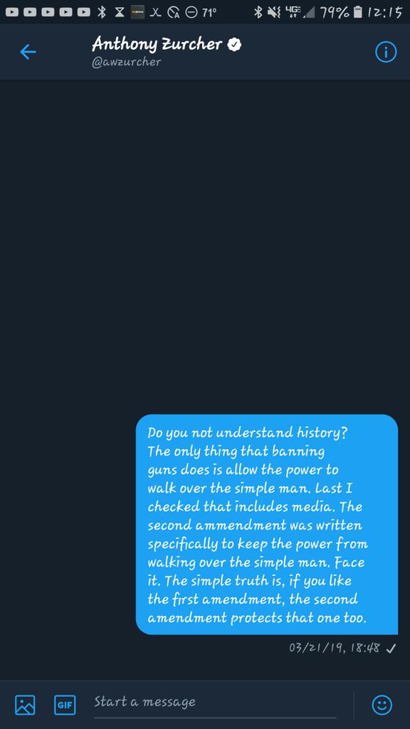 crhode33's tweet photo. Another politically minded user of free speech who is pushing an agenda to take away his, and everyone else's most basic and unalienable rights. @awzurcher the III% will stand against all who try to violate the Constitution and Bill of Rights. We will defend everyone's rights! https://t.co/c5EqoYbFS6