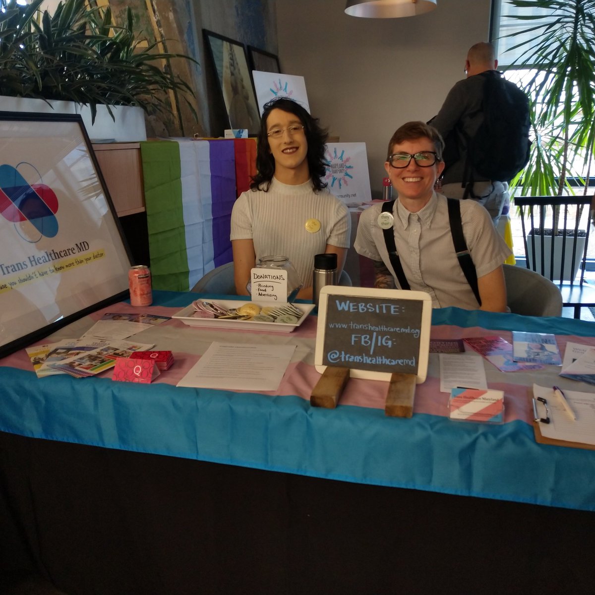 TransHealthMD's tweet image. Our table is set up and the Trans Visibility Community Festival is under way!!