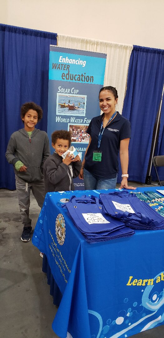 mwdh2o's tweet photo. We’re at the LA Environmental Education Fair and LA County Science &amp; Engineering Fair today to share our water education curriculum. Visit us if you’re at the @LAArboretum or Pasadena Convention Center. #thinkh2o https://t.co/93bN2nyYxW