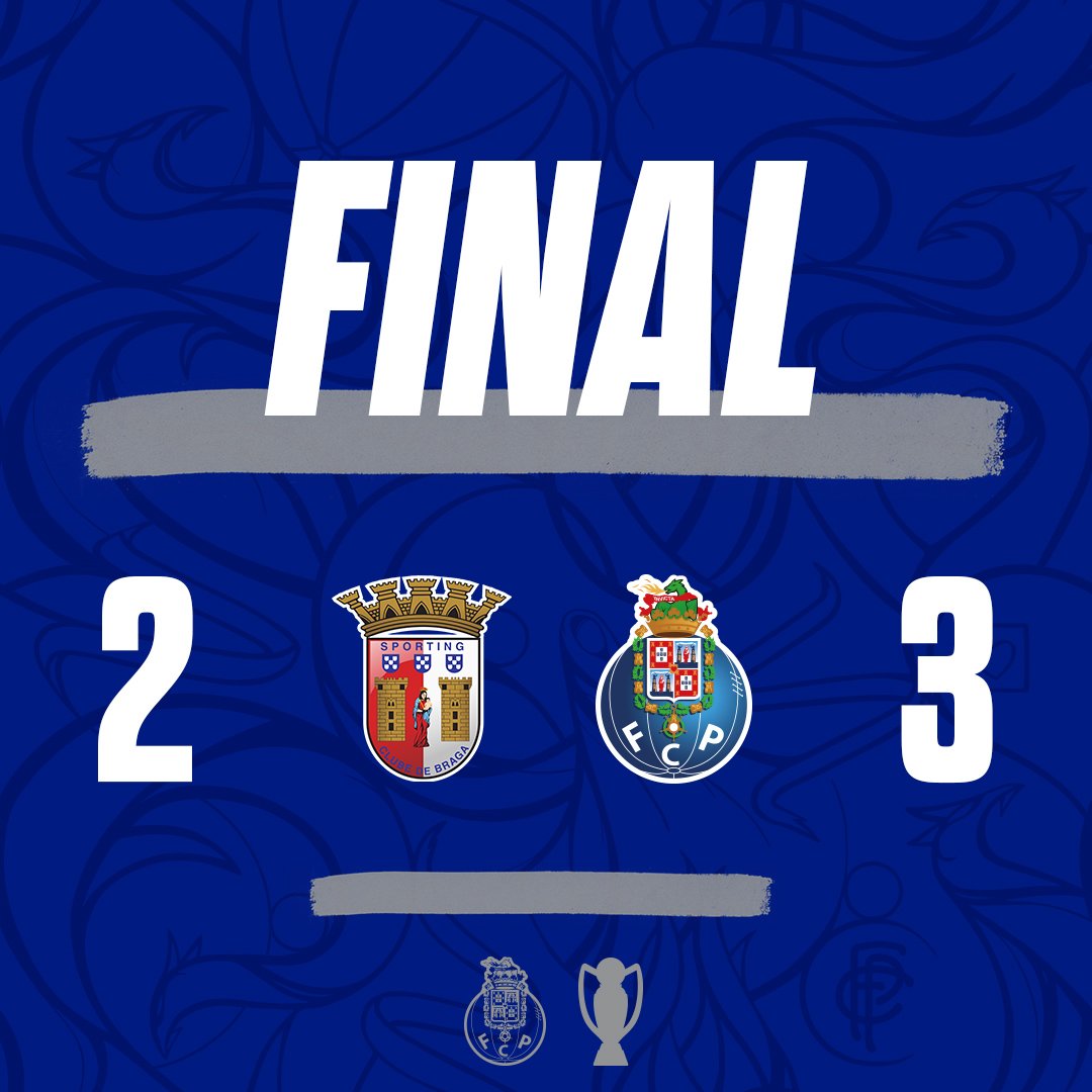 FCPorto's tweet photo. 🔵⚪
SC Braga-FC Porto
05' [1-0] ⚽ Wilson Eduardo
26' [1-1] ⚽ Tiquinho Soares
47' [2-1] ⚽ Murilo
69' [2-2] ⚽ Alex Telles
79' [2-3] ⚽ Tiquinho Soares
#FCPorto #SCBFCP https://t.co/hA1fvLhVEA