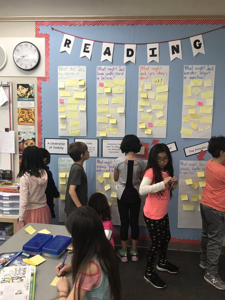 AudreySchengel's tweet photo. Excitement is in the air as 3rd graders use the thinking routine step inside to compare the point of view of two different characters #dmusd #sycridge #3rdE6 https://t.co/87yFVIWc5m