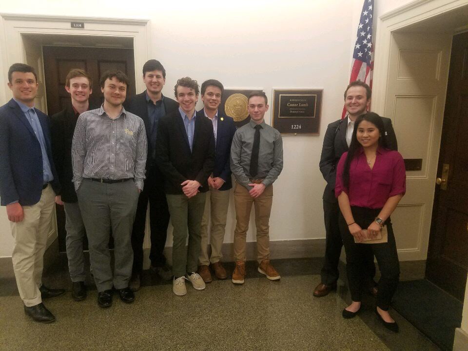 pittpssa's tweet photo. We had a great weekend visiting DC and hearing from Washington Strategic Consulting and Virtua. We also got to visit the Library of Congress, The Capitol, Conor Lamb’s office, and CSPAN. Shoutout to Bria &amp; the rest of the Excursion Committee for putting together an awesome trip! https://t.co/nDaoAYgPWa