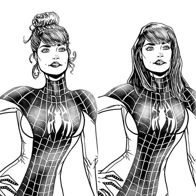 LeeChandlerArt's tweet image. Hair up or down? Thoughts. Personally I like both, but what do you guys think? #maryjanewatson #spinnerette #spinneret #spiderwoman #tweet #pin