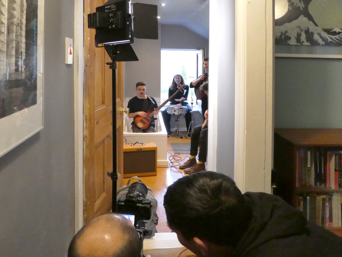 MattAVaughan's tweet image. .@boat_to_row are filming a video in our bathroom #WhateverNext