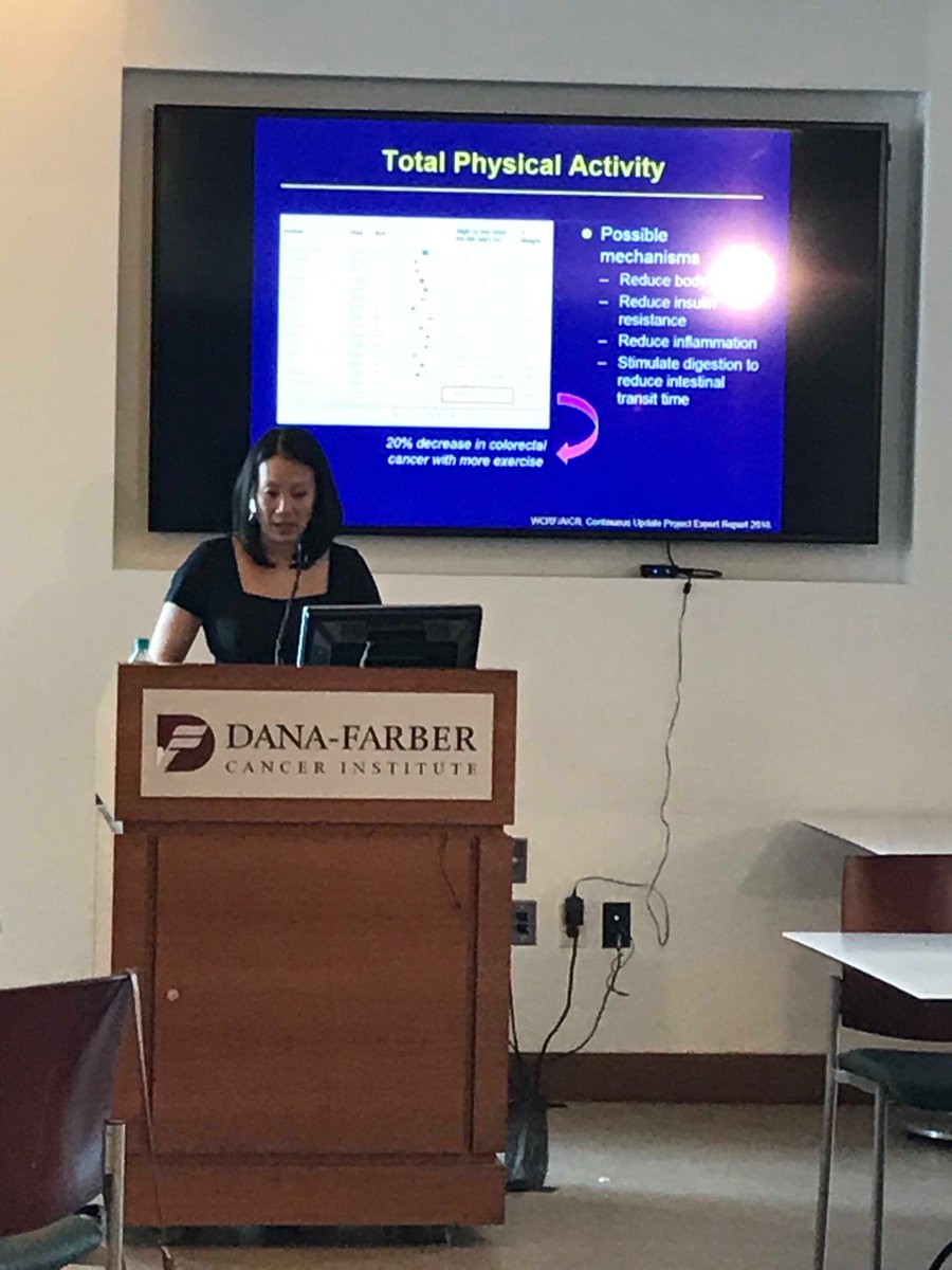 Dr. Kimmie Ng, director of the new ⁦@DanaFarber⁩ Young-Onset #ColorectalCancer Center, speaks on diet, exercise, lifestyle and healthy living for cancer prevention #LYNKEDIN2019 #LynchSyndrome