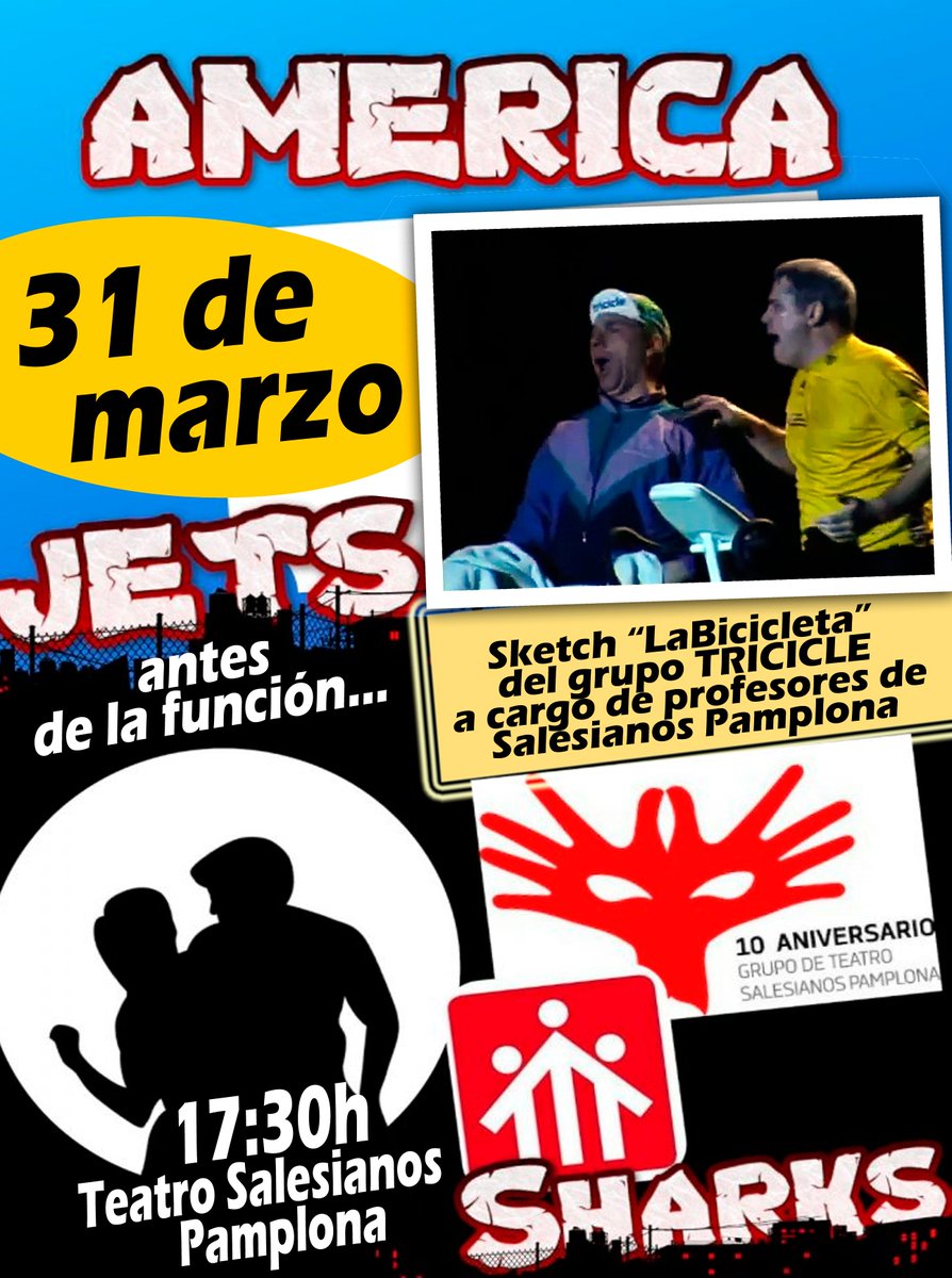 El Grupo de Teatro Joven de Salesianos Pamplona se despide del teatro de Aralar 7. Una ultima función con sorpresas. En Septiembre damos el salto a Sarriguren.
<a href="/Pamplonaactual/">Pamplona Actual</a> <a href="/dianagonzalez/">Diana González</a> <a href="/bprouriarte/">Begoña Pro</a>  <a href="/sechavarren/">Sonsoles Echavarren</a> <a href="/estelachocarro/">Estela Chocarro</a> <a href="/SusanaRLezaun/">Susana Rodríguez Lezaun</a> 
#Despedida #Teatro #Salesianos