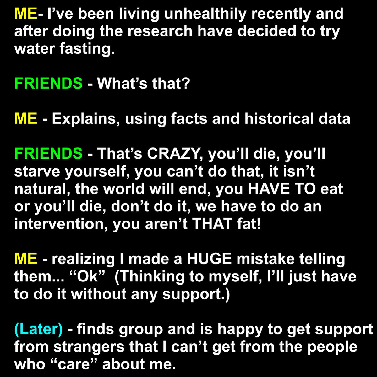 MunchkinMetro's tweet photo. It's a damned shame that strangers have to give me the support that my friends and family simply won't.
#waterfast #waterfastingforweightloss #waterfastday #waterfasting #healthy #changinghabits #tryinghard #fastingheals #fastinglife #drinkmorewater https://t.co/anMJZ7e74Y
