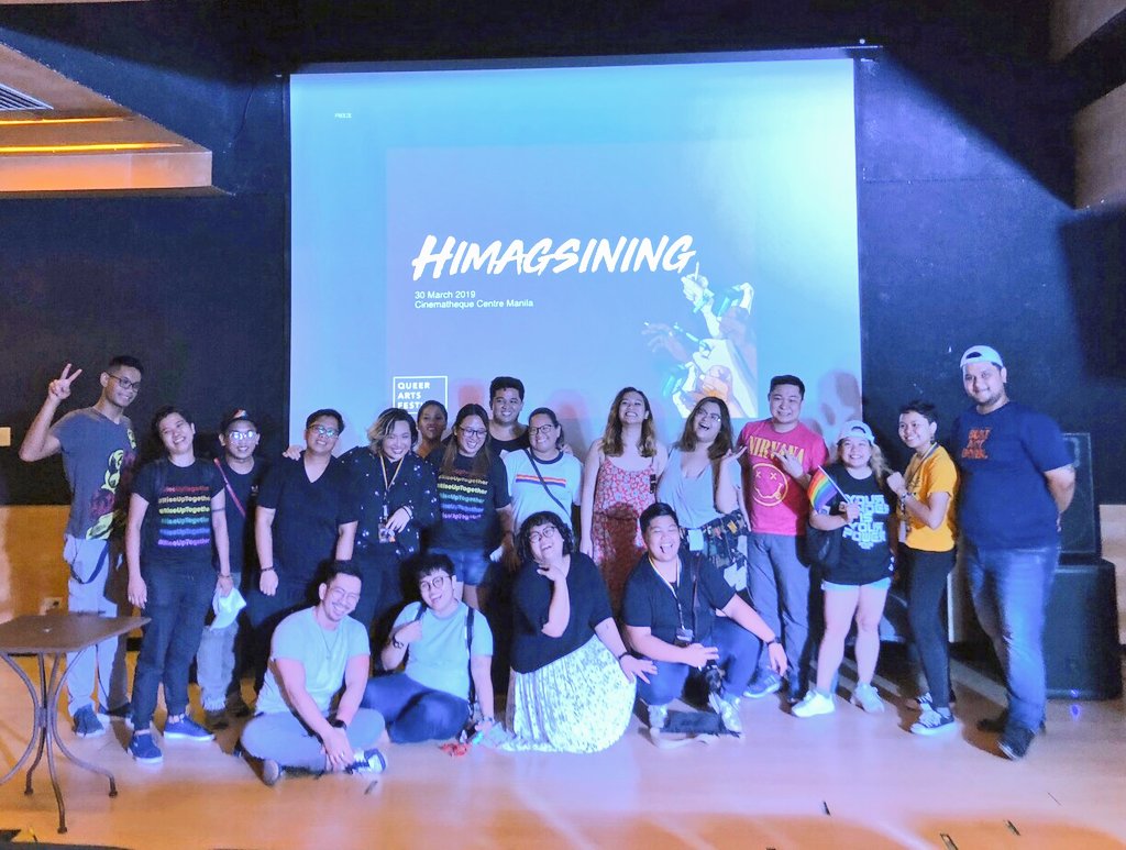 mmprideorg's tweet photo. That's it from us and #HIMAGSINING, the 2019 run of the Queer Arts Festival (#QueerAF2019)!
To the exhibitors, film makers, panelists, performers, attendees, and the Cinematheque Centre Manila, our Arts, Culture, and Expression (ACE) team thanks you all! Lablab.π https://t.co/ehAH641uBV