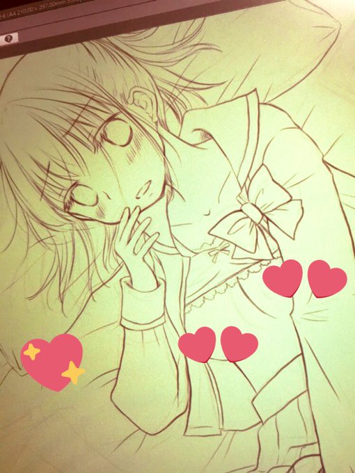 ペン入れ終わったので今日はここまで。おやすみなさいませ☺️ 