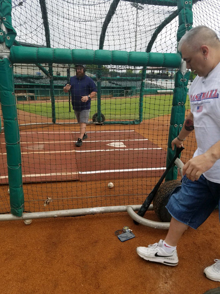 CneCoach's tweet photo. Had a blast at The Wolff with my dad picking up our season tickets. Got to take some batting practice too. I won’t be holding my breath on that big league contract though! 😂 https://t.co/FqhcqEbf8R