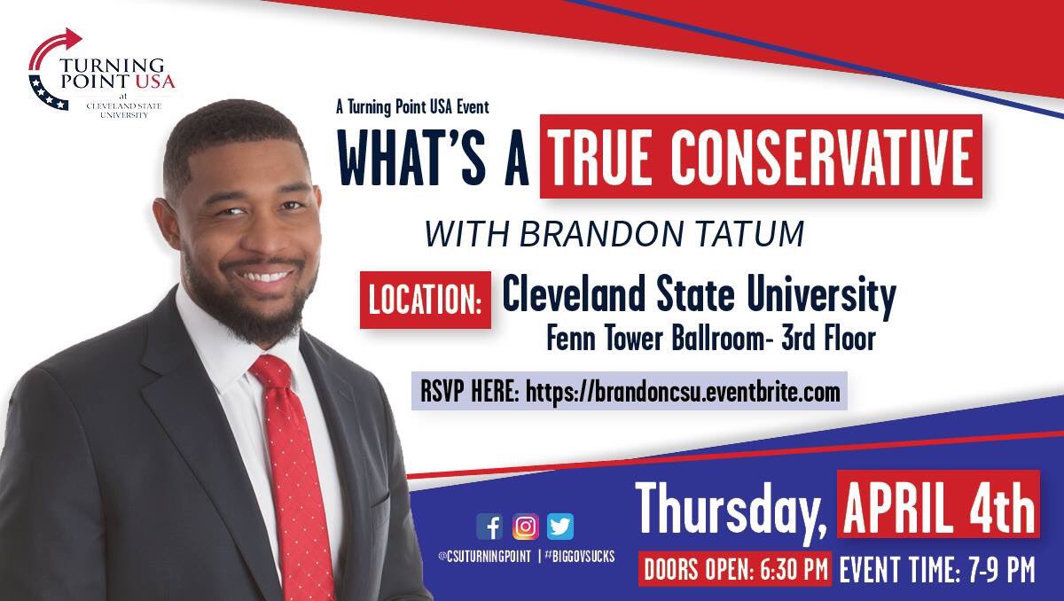 TiffanyACoutris's tweet image. Always LOVE hearing @TheOfficerTatum speak.

I’m so excited to host Brandon at Cleveland State University NEXT WEEK! 🇺🇸🇺🇸🇺🇸

@TPUSA #MWRC2019 #BigGovSucks Get your tickets here &amp;gt;&amp;gt; bit.ly/2FaQ6X8