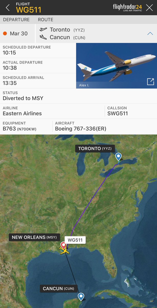 Sunwing Airlines Route Map Tom Podolec Aviation On Twitter: "🔀 Diversion Sunwing #Wg511 Toronto To  Cancun Diverted To New Orleans Declared An Emergency; Shut Down Left  Engine. 228 Pax & 11 Crew. Using A Leased Eastern