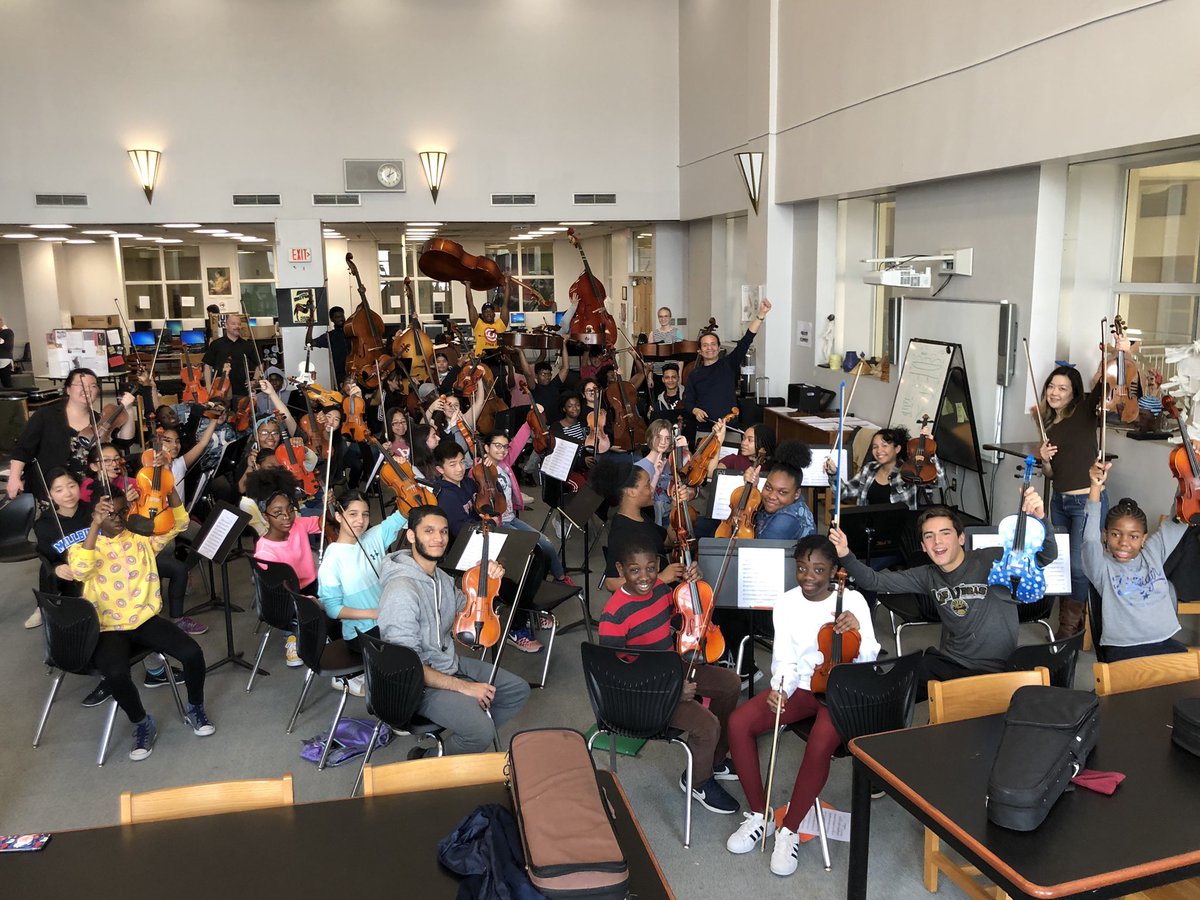 njsymphony's tweet photo. Thanks to Roberto Zambrano for a great session with #NJSO Youth Orchestras and #NJSOchamps—and a great week with our El Sistema New Jersey Alliance friends across the state! #ZambranomeetsESNJA #ElSistemaNJ #ElSistemaUSA #ElSistemaProud #ArtsEdNow #NJSOyo https://t.co/JSgXkc0k6s