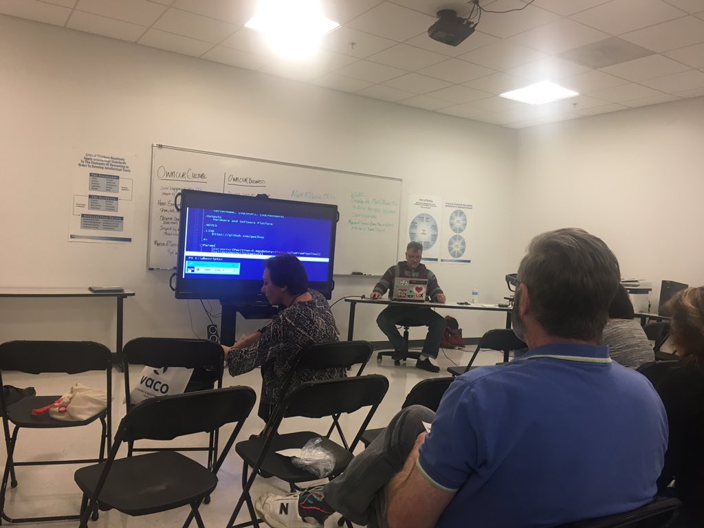 Az (@sqlaz) on Twitter photo @sqlbytehd presenting automating using powershell at #RVASQLSat #SqlSat846 @sqlbytehd presenting automating using powershell at #RVASQLSat #SqlSat846