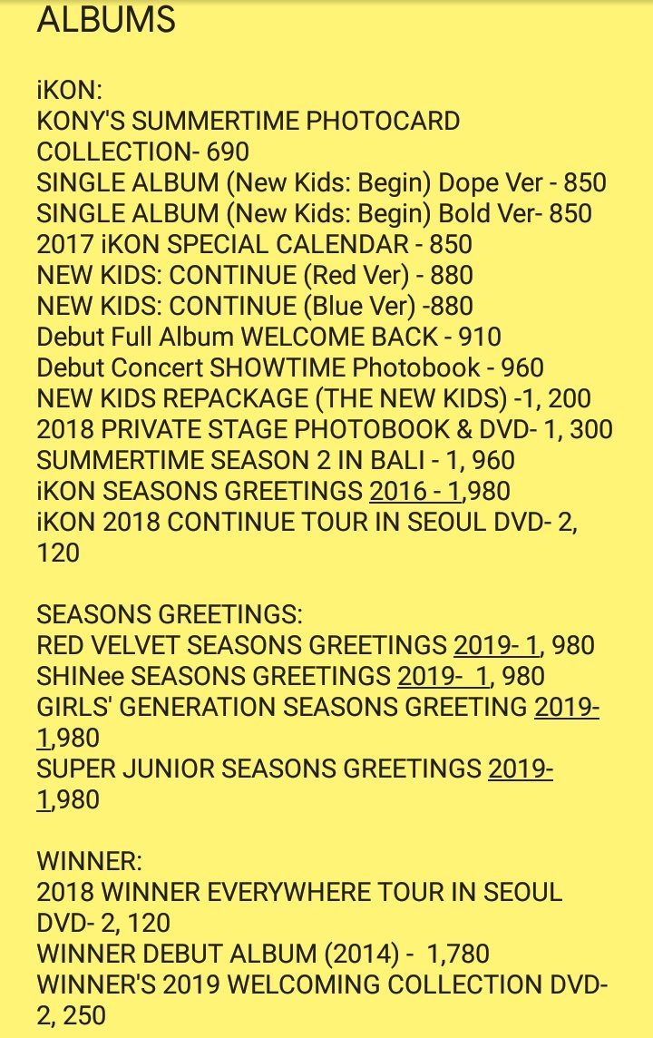 silverpanda_ph's tweet photo. BATCH 3 🍑

Prices of available Albums 💎

📃DOO: April 24, 2019
💰DOP: April 25, 2019
✈️ETA: 1st or 2nd week of June 

Order form: 
https://t.co/NrzS2dOnxx 

#SilverPandaPHGO 
We have more on our list, you can dm us for questions! ❤️ https://t.co/9XaX26uj62